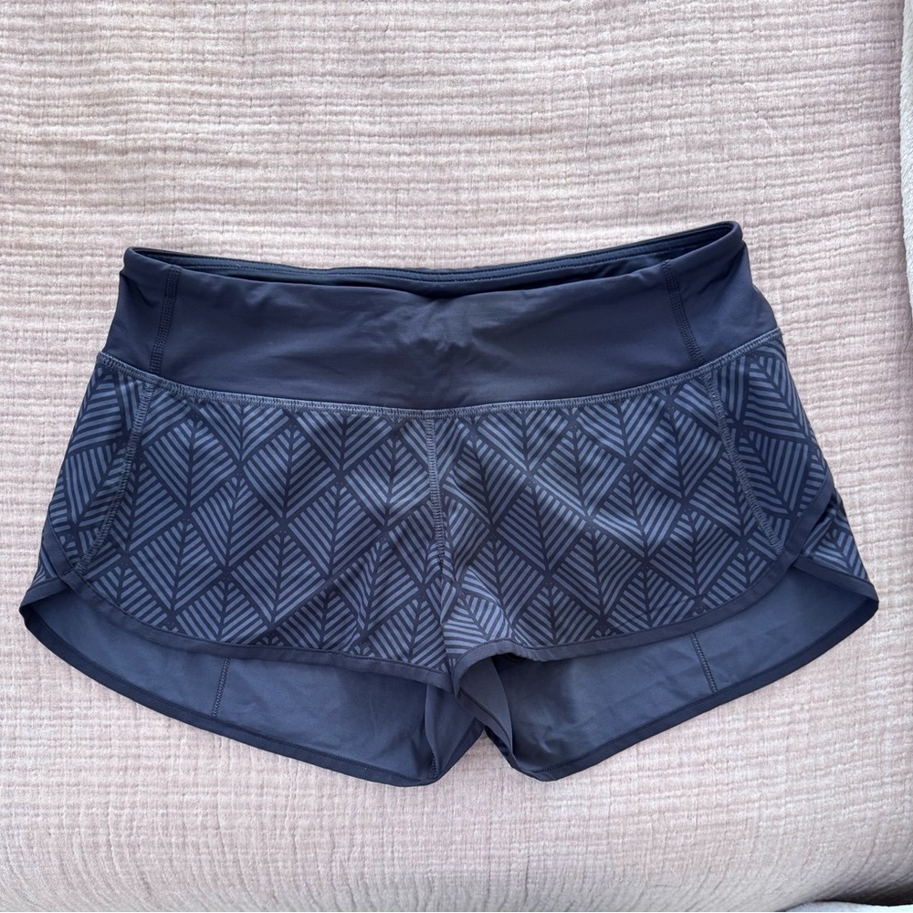Lululemon Running Shorts with Black Pattern Size 6